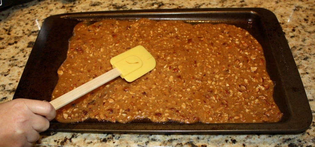 Almond Butter Crunch in pan