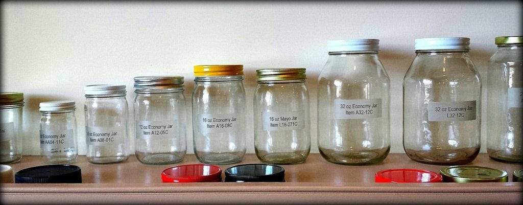 16 oz Glass Jars with Lids, 32 oz