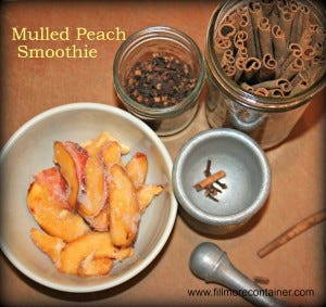 Mulled Peach Smoothie with Text