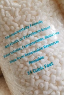 LF Styrofoam packing 'peanuts' and beanbag filling