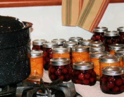 Canning Season Cherries and Peaches