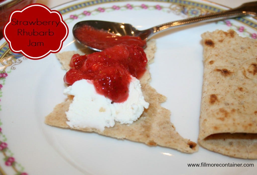 Strawberry Rhubarb Jam in Action