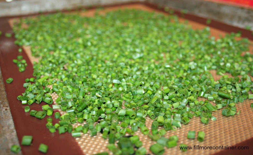 chives ready to freeze