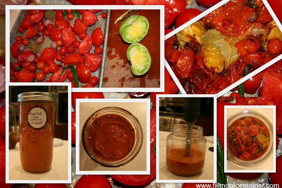 Roasted Tomato Sauce Collage