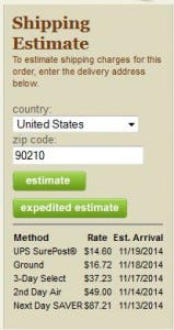 Shipping Estimate Tool