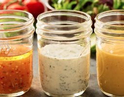 salad dressing in jar