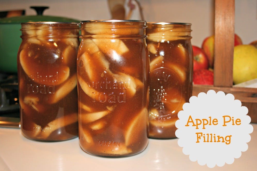 Canned Apple Pie Filling Orchard Road Jars