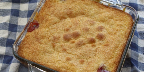 Cherry Cobbler In Pan