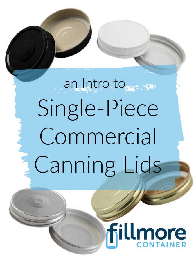 Commercial Canning Lids - Single Piece