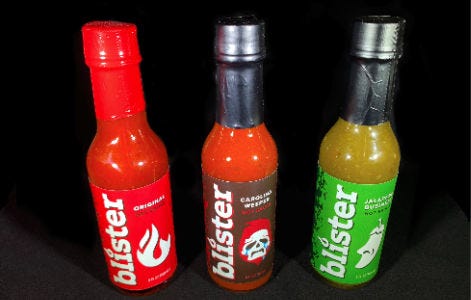 Blister Hot Sauce - Shrink Bands Fillmore Container