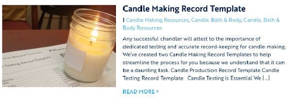 Candle Making-Testing Template