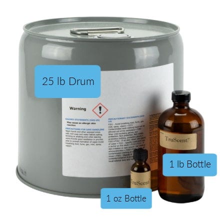 TruScent Fragrance Oil - drums and bottles.