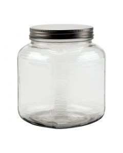 2 QT Cracker Jar with 110 mm Brushed Silver LidH85787R