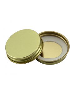 48-400 Gold Metal Lid with Plastisol - Fillmore Container
