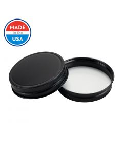 70/450 Finish Black Matte Continuous Thread Lid (Fillmore Container)
