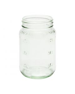 16 oz Square Mason Jar (Case of 12) - Fillmore Container