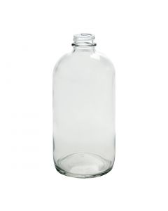 16 oz Clear Boston Round Bottle (Case of 12) - Fillmore Container