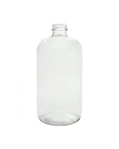 32 oz Clear Boston Round Bottle (Case of 12) - Fillmore Container