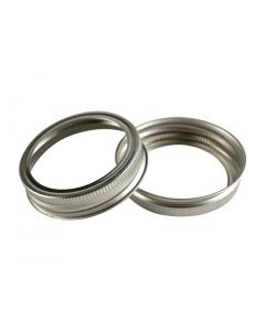 Canning Jar Rings - Regular Mouth Mason Bands Only (Silver)