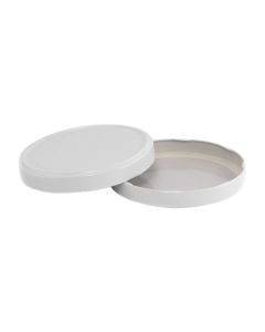 110/2070 Lug White Plastisol Lined Lid - Fillmore Container