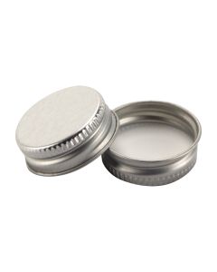 28mm continuous thread silver metal cap