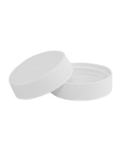 38/400 Plastic White Ribbed Cap with F217 Liner - Fillmore Container