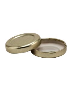 43 Lug Gold Plastisol Lid RL-043 Gold - Fillmore Container