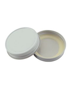 48/400 Continuous Thread White Metal Cap - Fillmore Container