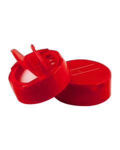 48/485 Red Pour Sift Spice Cap - Fillmore Container