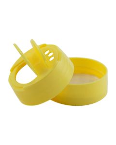 Yellow 48/485 Dual Dispensing Spice Lid - Fillmore Container