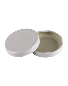 53/2020 White Metal Lug Threaded Cap - Fillmore Container