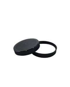 Black Plastic Ribbed Lid 63-400 - Fillmore Container