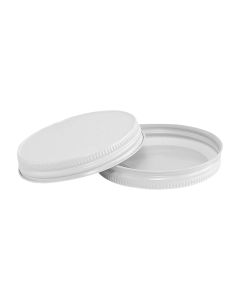 63/400 CT (Continuous Thread) White Plastisol Lid (Case of 1700) - Fillmore Container