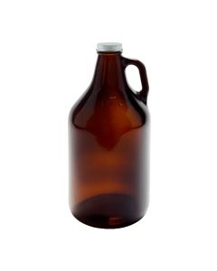 64 oz Amber Growler with White Lid - Fillmore Container