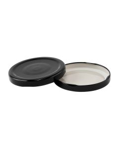 70/2030 Lug Black Button Plastisol Lid - Fillmore Container