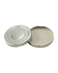70/2030 Lug Silver Button Plastisol Lined Lid - Fillmore Container 