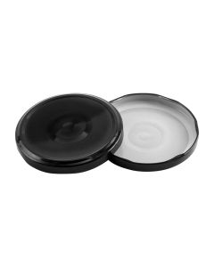 82/2040 Black Button Lug Metal Lid - Fillmore Container