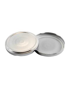 82/2040 Lug Metal Silver Button Lid with Plastisol Liner - Fillmore Container
