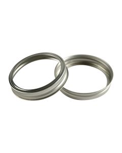 Canning Jar Rings - Wide Mouth Mason Bands Only (Silver)