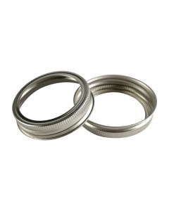Canning Jar Rings - Regular Mouth Mason Bands Only (Silver)