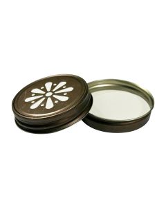 Daisy Mason Lid Rustic Bronze Pulp Poly Liner - RC-G70 DRBL - Fillmore Container