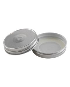 70/450 CT Silver Button Lid with Hi-Heat Plastisol RC-G70 S Hi-Heat - Fillmore Container