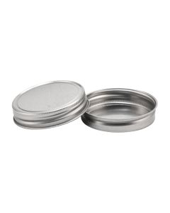 Silver Regular Mouth Mason Jar Lids - Fillmore Container