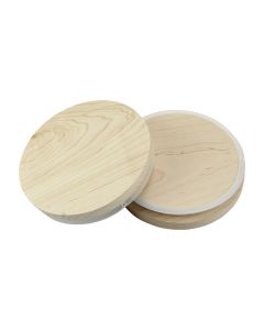 Raw Maple Wooden Lid for 3 Wick Glass Jar - Fillmore Container
