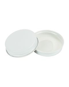 48/400 Continuous Thread White Metal Cap - Fillmore Container