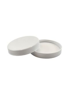 63-400 Plastic White Matte Ribbed Lid - Fillmore Container