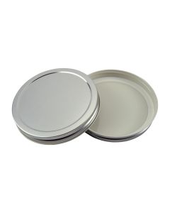 110-400 Silver Metal Cap with Plastisol Liner - Fillmore Container