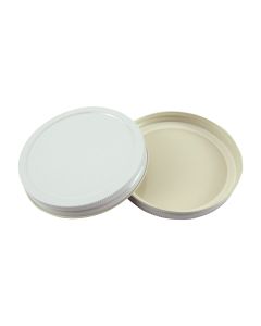 110 mm White Metal Lid - Fillmore Container
