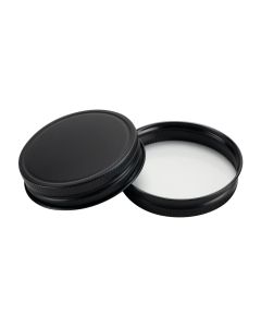 70/450 Finish Black Matte Continuous Thread Lid (Fillmore Container)