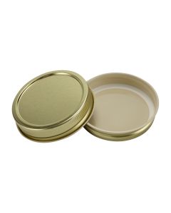 Gold one piece canning lid by Massilly (Case of 750) - Fillmore Container